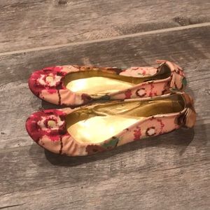 J.Crew Collection Floral Fabric Ballet Flats